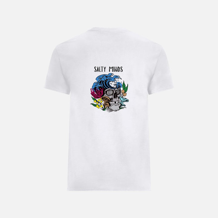 Salty Minds Skull Tee - White
